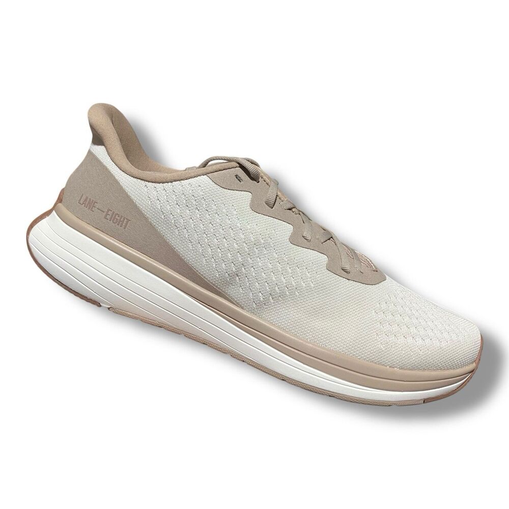 Lane-Eight Sneakers Mens 10.5 Tan Relay Trainer Athleisure Neutral Workout Cream